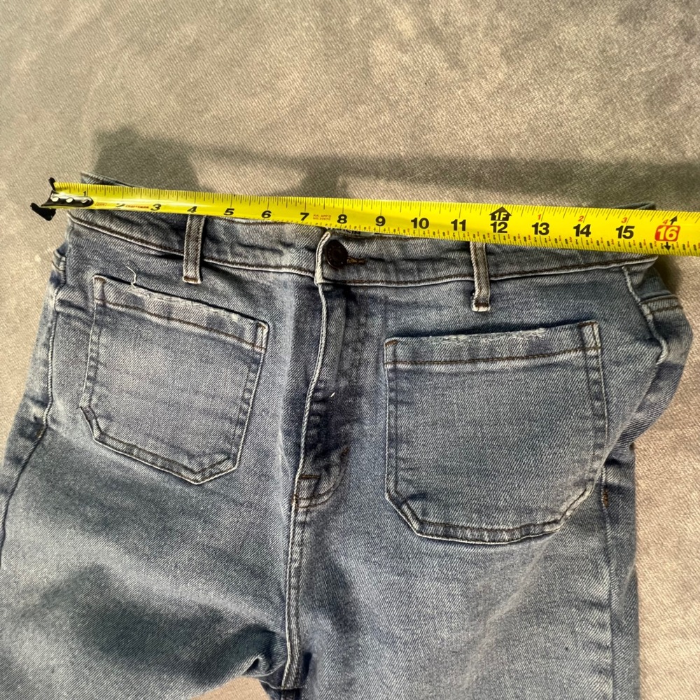 Kensie Jeans Vintage Luxe Savannah High Rise Flare Blue Denim Pants Size 12/31 - Picture 4 of 10